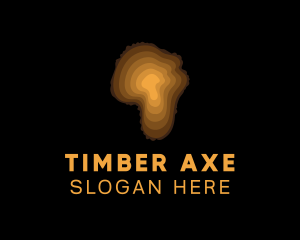 Africa Map Wood Log logo design