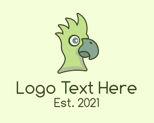 Parrot - Crazy Green Parrot logo design