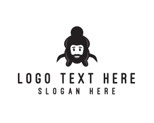 Samurai - Sumo Wrestler Man logo design