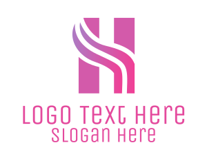 Blow Bar - Beauty Letter H logo design