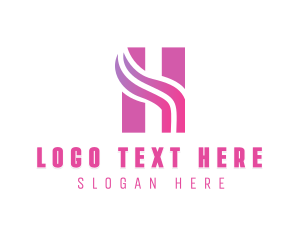 Blow Bar - Beauty Letter H logo design