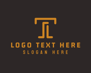Construction - Modern Business Letter T logo design