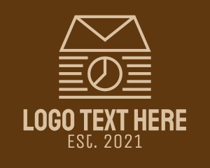 Message - Mail Clock House logo design