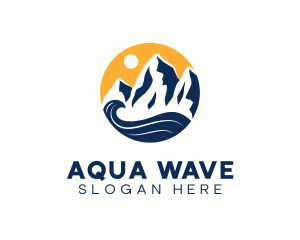 Mountain Summit Wave logo design