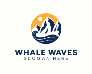 Mountain Summit Wave logo design