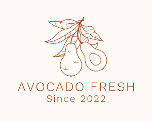 Avocado - Avocado Fruit Branch logo design