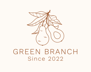 Branch - Avocado Fruit Branch logo design