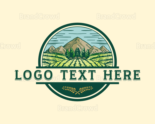 Land Farming Field Logo