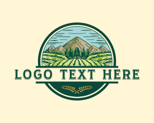 Land Farming Field logo design