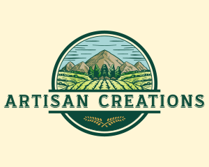 Land Farming Field logo design