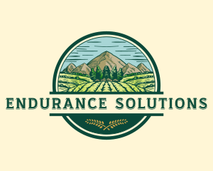 Land Farming Field logo design