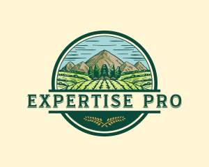 Land Farming Field logo design