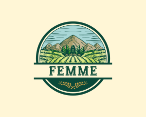 Land Farming Field logo design