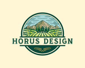 Land Farming Field logo design