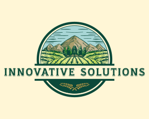 Land Farming Field logo design