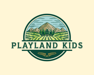 Land Farming Field logo design