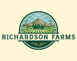 Land Farming Field logo design