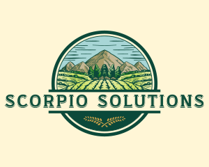 Land Farming Field logo design