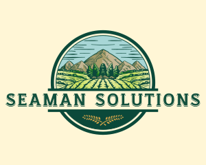 Land Farming Field logo design