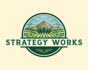 Land Farming Field logo design