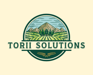 Land Farming Field logo design