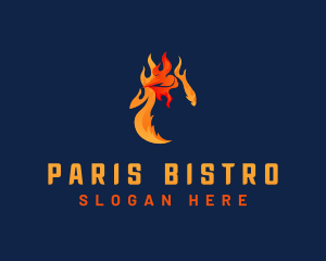 Roasted Chicken Flame logo design