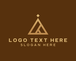 Pyramid - Pyramid Structure Temple logo design