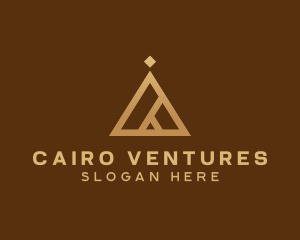 Cairo - Pyramid Structure Temple logo design