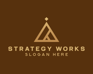 Pyramid Structure Temple logo design