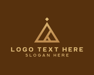 Strategy - Pyramid Structure Temple logo design