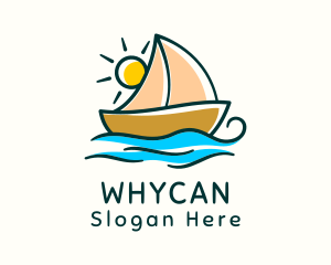 Vessel - Vacation Sailing Boat logo design