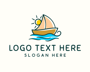 Nautical - Vacation Sailing Boat logo design