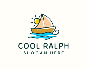 Vacation Sailing Boat logo design