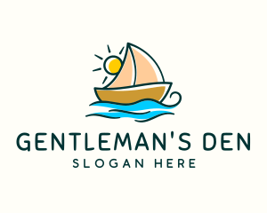 Vacation Sailing Boat logo design