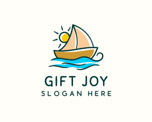 Vacation Sailing Boat logo design