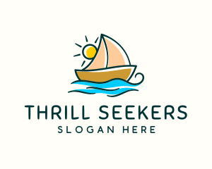 Vacation Sailing Boat logo design