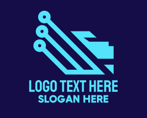 Webhost - Blue Lion Tech logo design