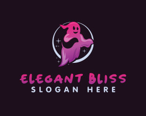 Scary Halloween Ghost Logo