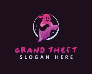Gamer - Scary Halloween Ghost logo design