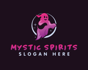 Scary Halloween Ghost logo design