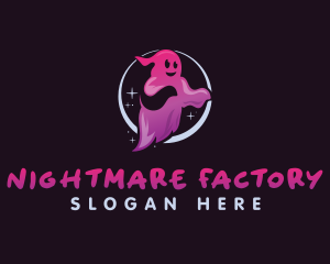 Scary Halloween Ghost logo design