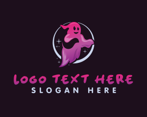 Mascot - Scary Halloween Ghost logo design