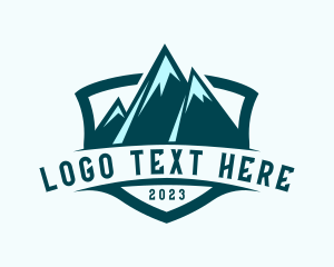Trekking - Mountain Summit Camping logo design