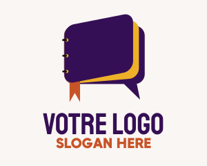 Social - Notebook Chat Bubble logo design