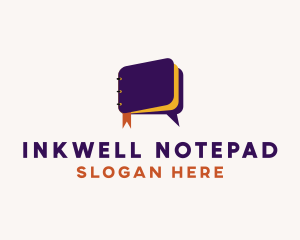 Notepad - Notebook Chat Bubble logo design