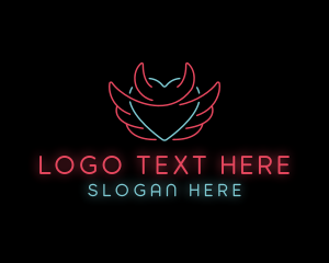 Neon - Angel Devil Nightclub logo design