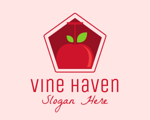 Apple Wine Glass logo design