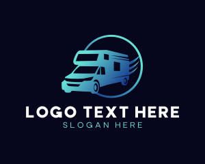 Trailer - Trailer Van Transportation logo design