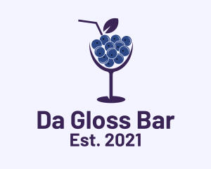 Blueberry Cocktail Drink  logo design