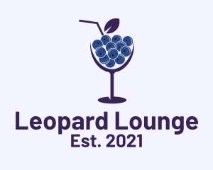 Blueberry Cocktail Drink  logo design